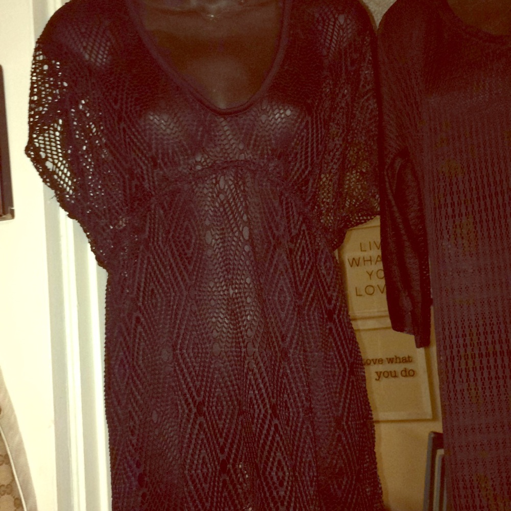 Black see through cover up